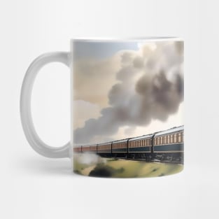 Orient Express Steam Train Digital Drawing Mug